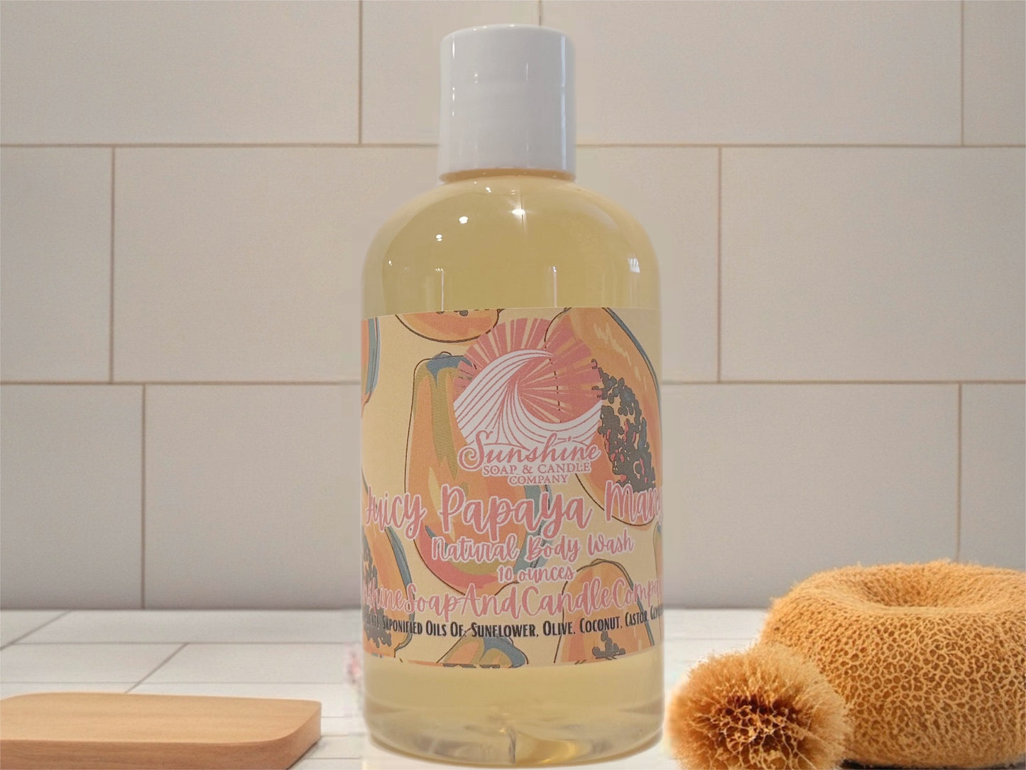 Juicy Papaya Mango Natural Body Wash 10 ounces