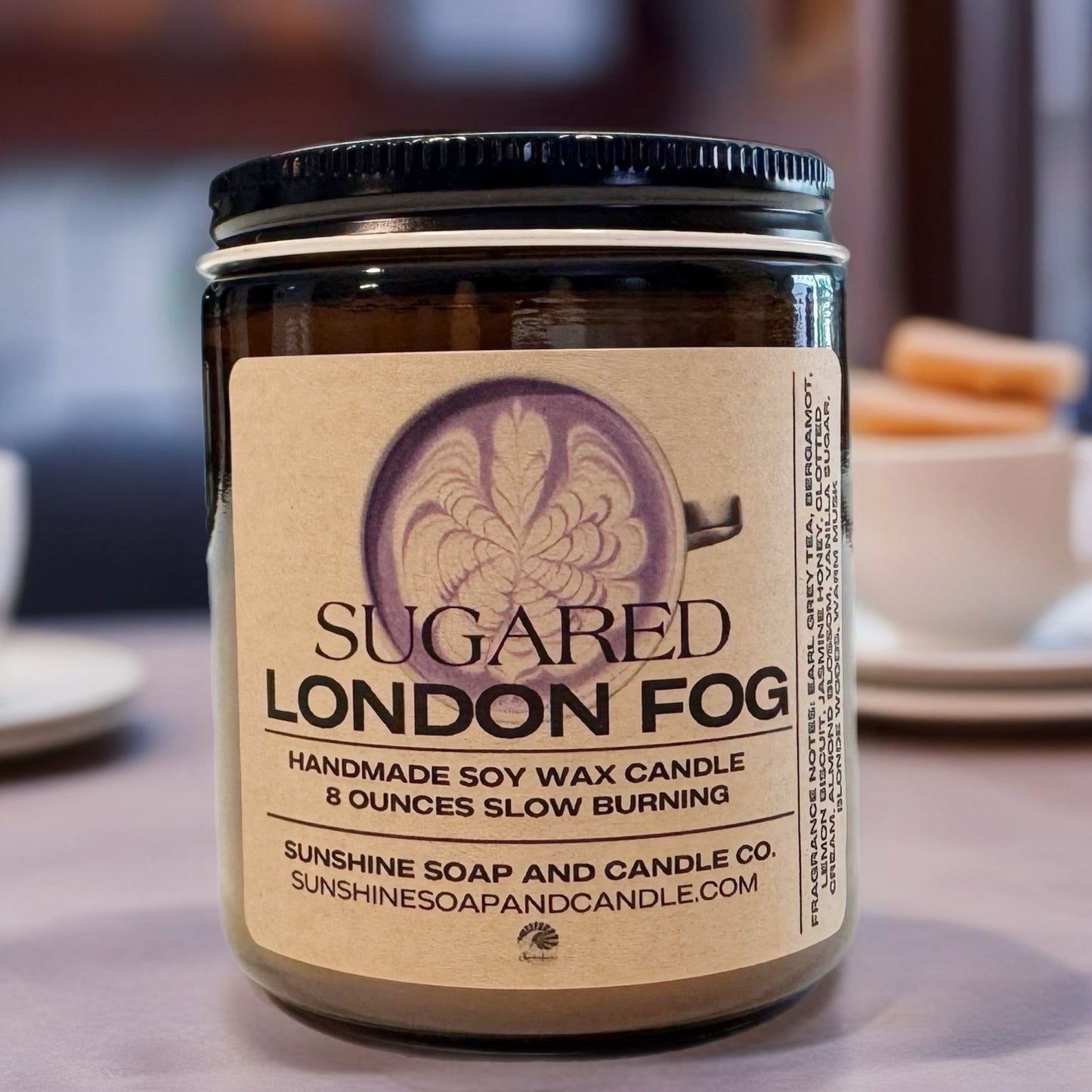 π Sugared London Fog β Hand-Poured Fall Candle 8 ounces