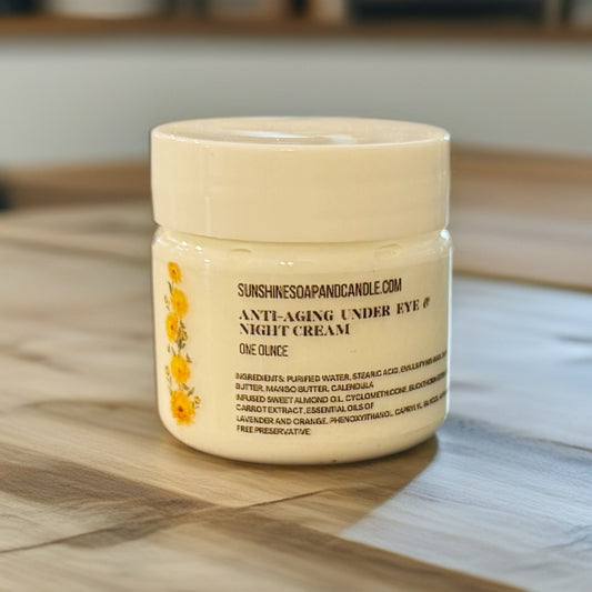 Anti-Aging Under Eye & Night Cream – Mango Butter, Shea, Calendula, Sea Buckthorn & Carrot Extract – Best Seller Since 2017