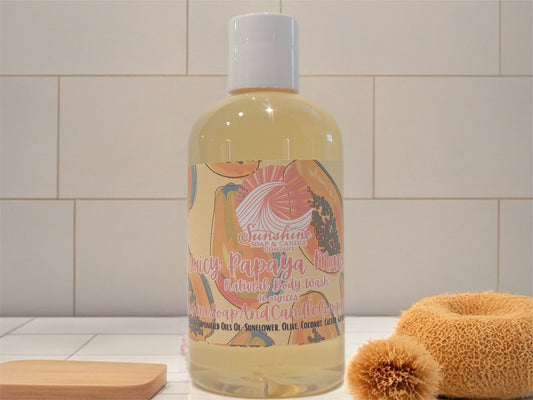 Juicy Papaya Mango Natural Body Wash 10 ounces