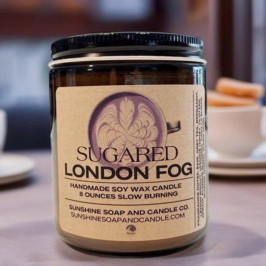 🍂 Sugared London Fog – Hand-Poured Fall Candle 8 ounces