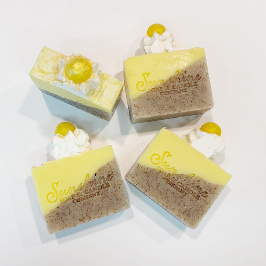 Banana Coconut Cold Process Soap with Whipped Topping