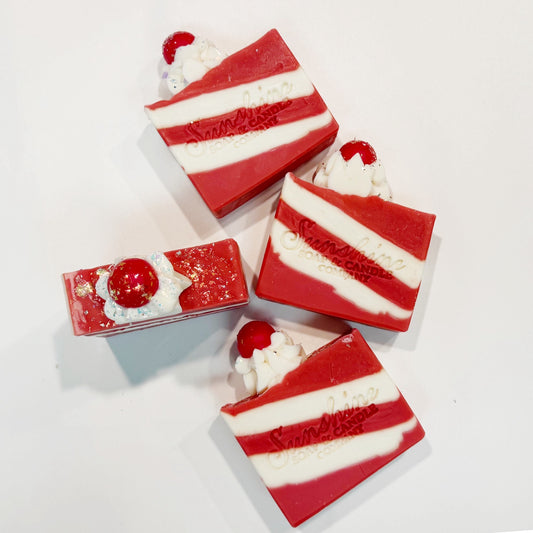 Candy Cane Striped Peppermint Soap – Holiday Handmade Bar