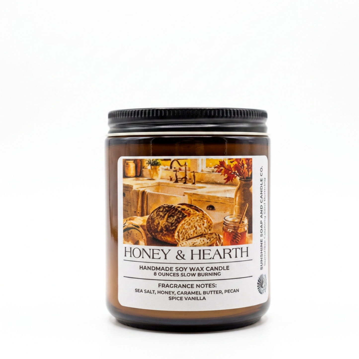Honey & Hearth | Luxury Hand-Poured Candle | 8 oz