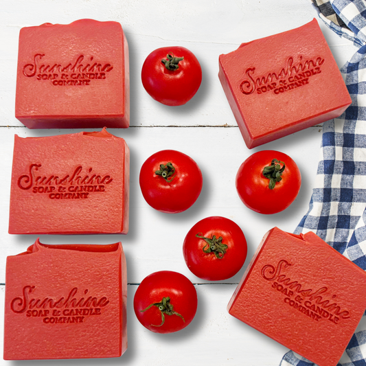 Tomato Cold Process Soap – Handmade Natural Skincare Bar for Radiant, Clear Skin